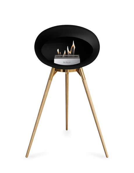 Le Feu Ground Wood High Dome Fireplace in Black Color