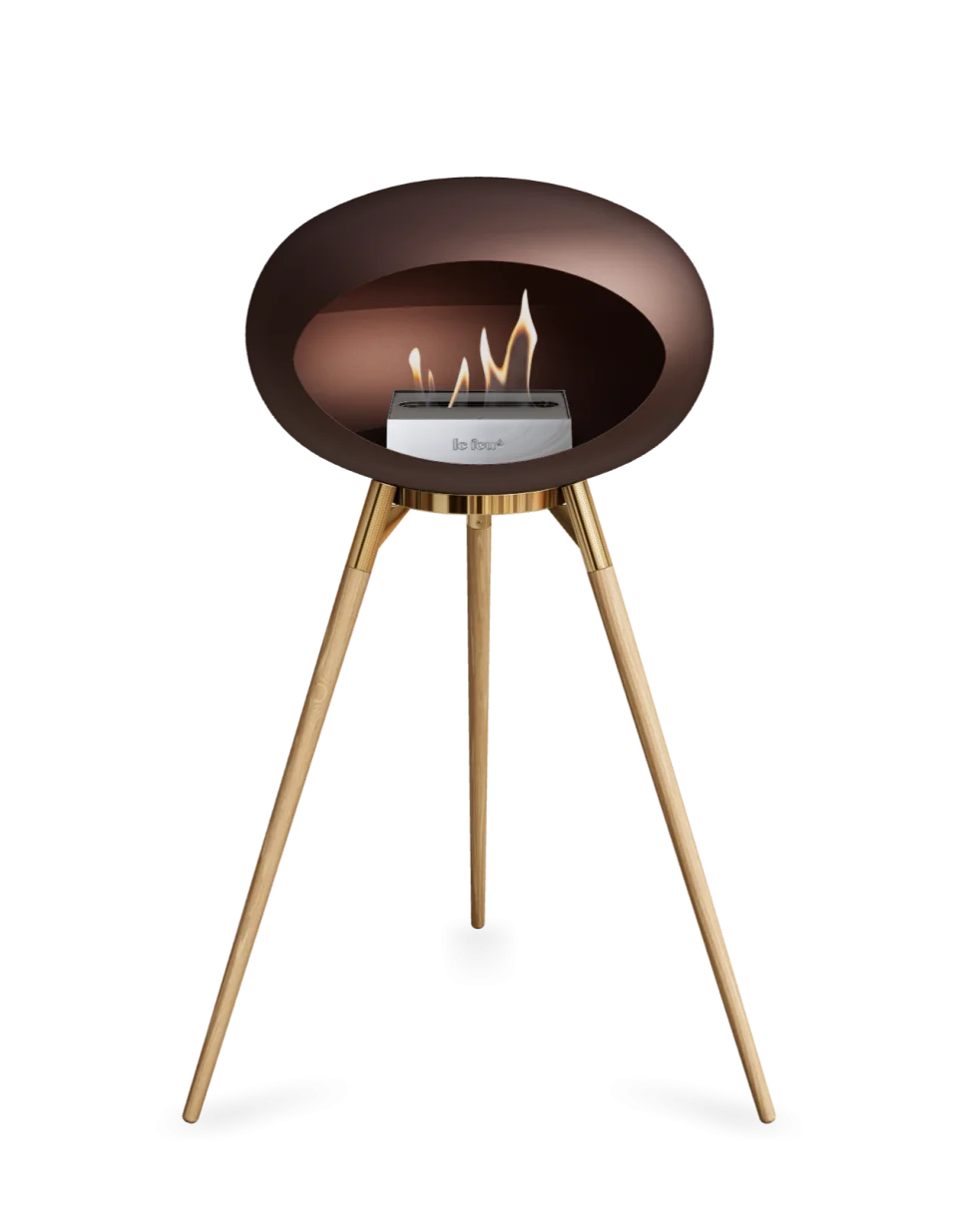 Le Feu Ground Wood High Dome Fireplace in Mocha Color