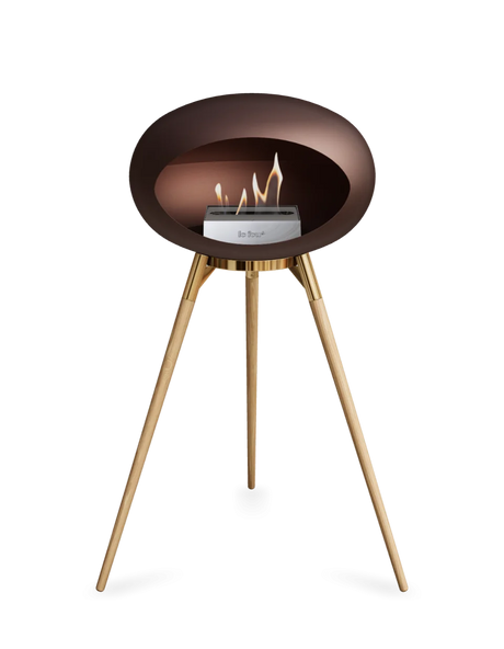 Le Feu Ground Wood High Dome Fireplace in Mocha Color