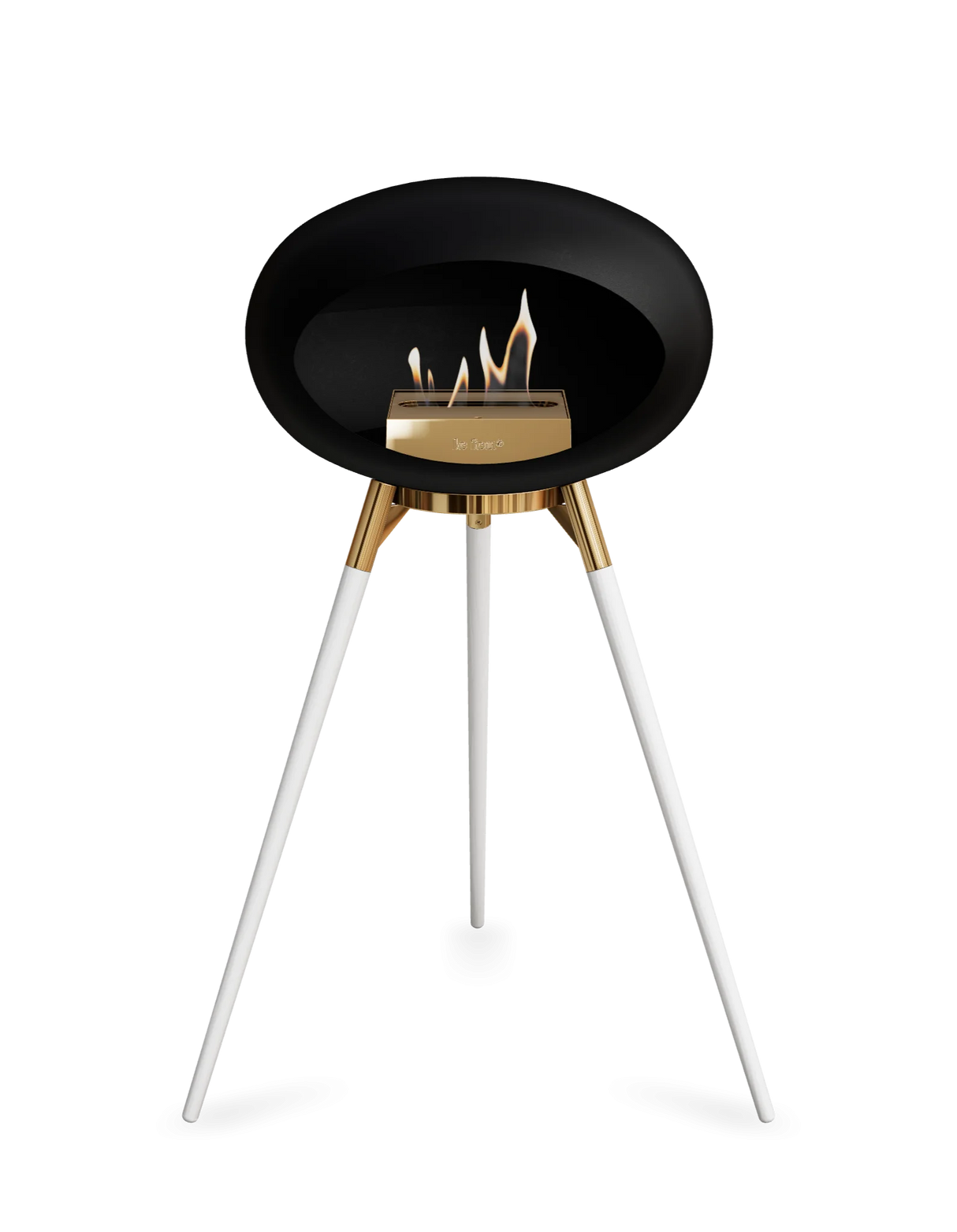 Le Feu Ground Wood High Dome Fireplace in Black Color