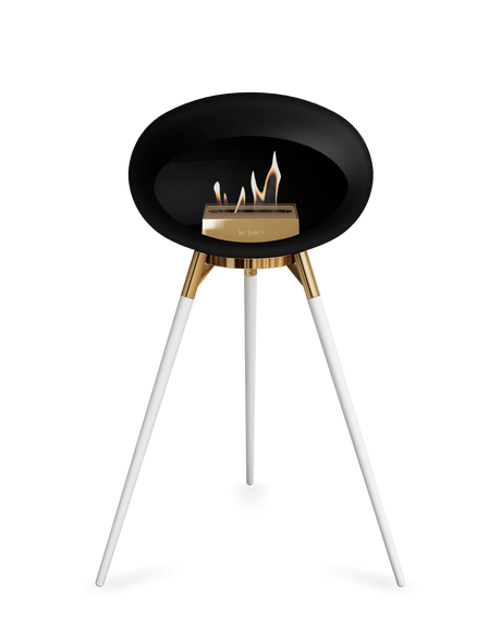 Le Feu Ground Wood High Dome Fireplace in Black Color