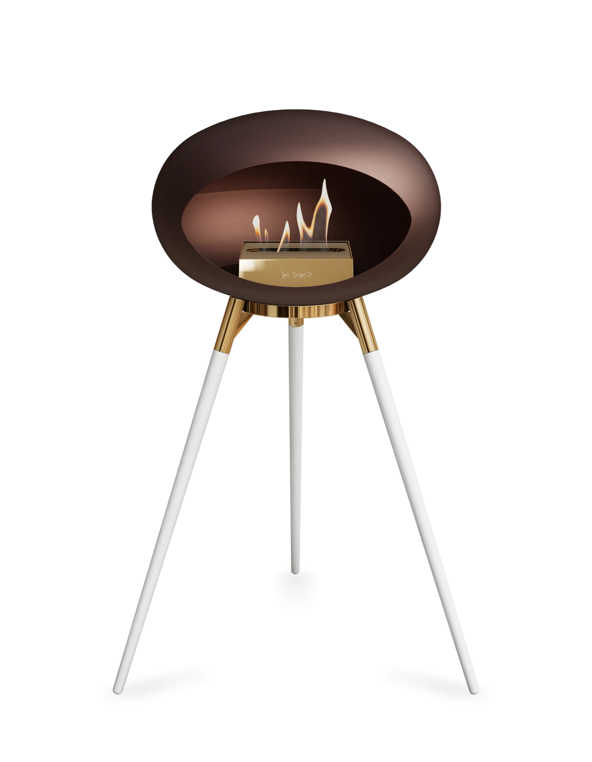 Le Feu Ground Wood High Dome Fireplace in Mocha Color