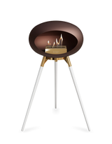 Le Feu Ground Wood High Dome Fireplace in Mocha Color