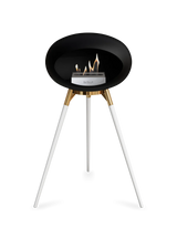 Le Feu Ground Wood High Dome Fireplace in Black Color