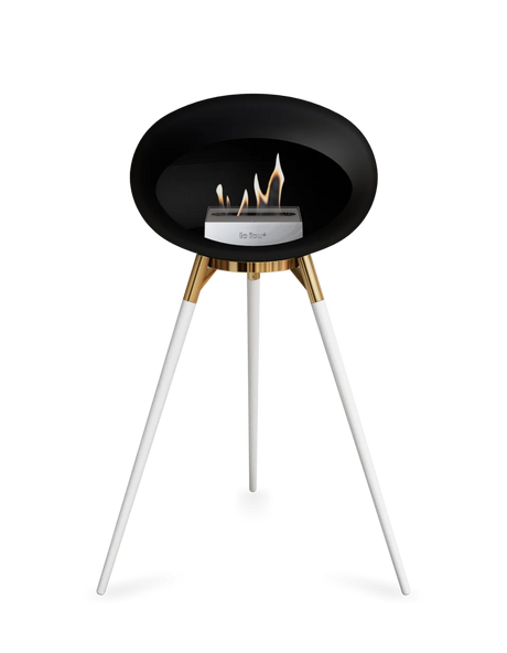 Le Feu Ground Wood High Dome Fireplace in Black Color