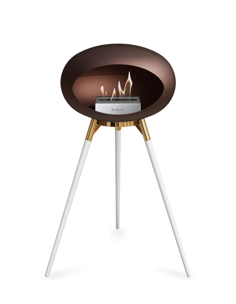 Le Feu Ground Wood High Dome Fireplace in Mocha Color