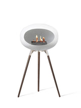 Le Feu Ground Wood High Dome Fireplace in White Color