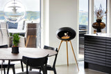 Le Feu Ground Wood High Dome Fireplace in Black Color