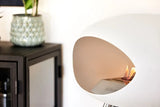 Le Feu Ground Wood High Dome Fireplace in White Color