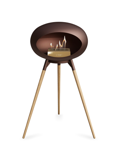 Le Feu Ground Wood High Dome Fireplace in Mocha Color