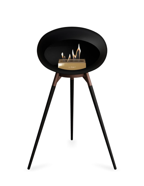 Le Feu Ground Wood High Dome Fireplace in Black Color