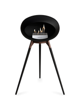 Le Feu Ground Wood High Dome Fireplace in Black Color