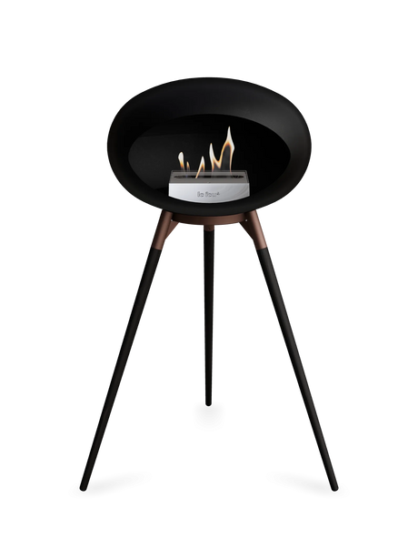 Le Feu Ground Wood High Dome Fireplace in Black Color