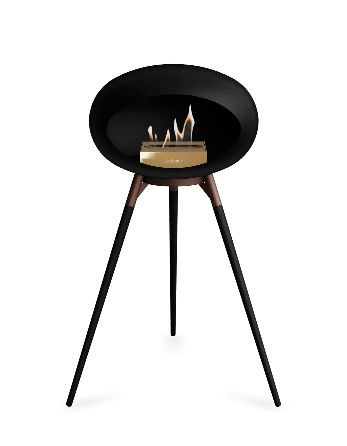 Le Feu Ground Wood High Dome Fireplace in Black Color