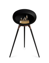 Le Feu Ground Wood High Dome Fireplace in Black Color