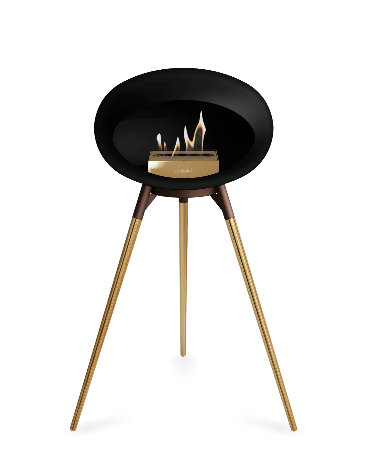 Le Feu Ground Wood High Dome Fireplace in Black Color