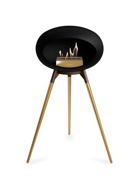 Le Feu Ground Wood High Dome Fireplace in Black Color