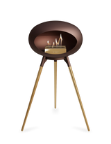 Le Feu Ground Wood High Dome Fireplace in Mocha Color