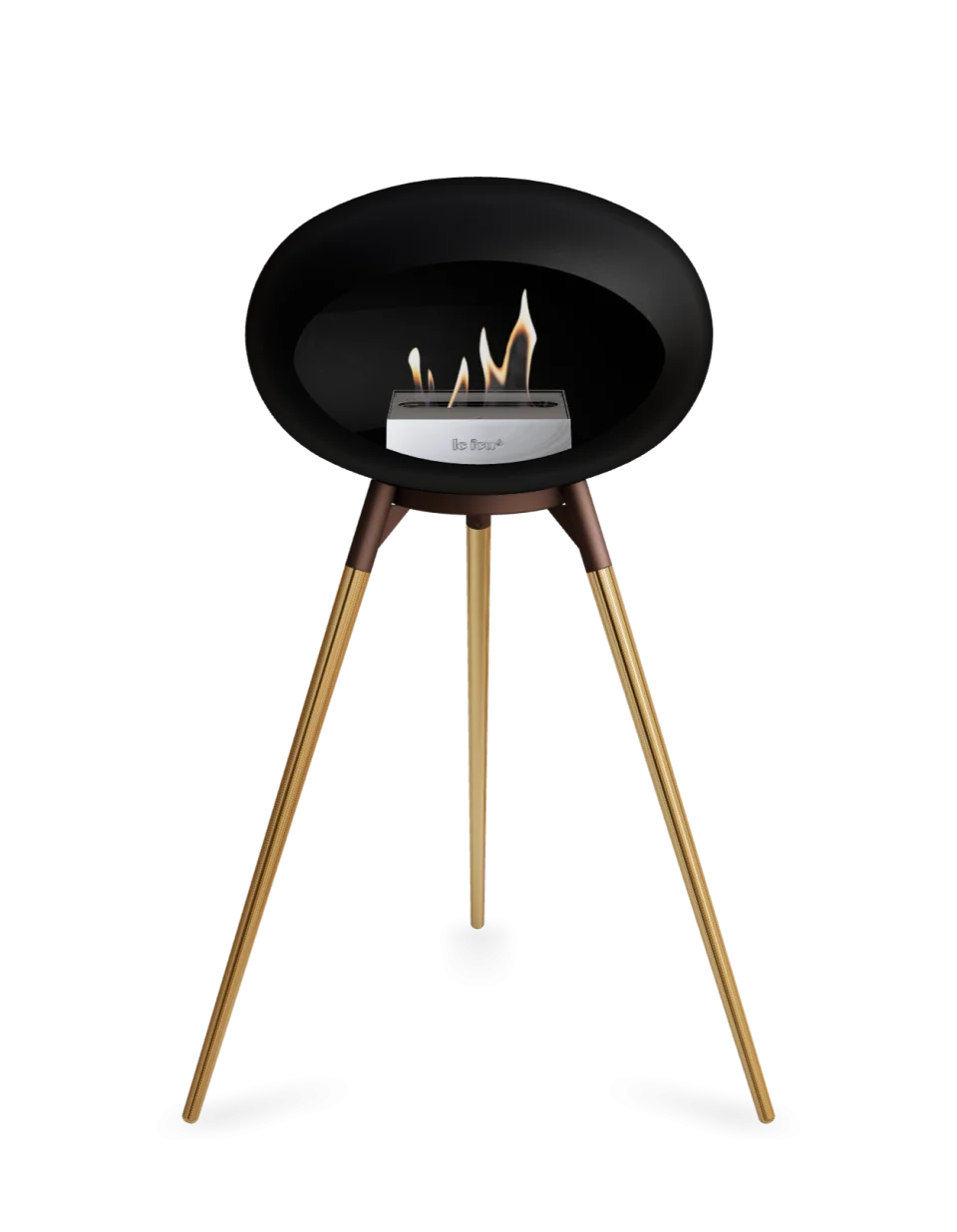 Le Feu Ground Wood High Dome Fireplace in Black Color