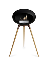 Le Feu Ground Wood High Dome Fireplace in Black Color