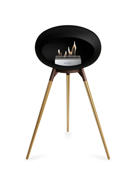 Le Feu Ground Wood High Dome Fireplace in Black Color