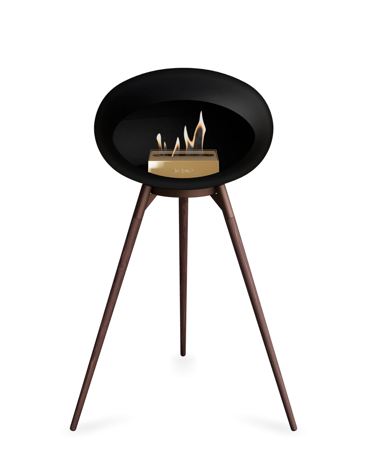 Le Feu Ground Wood High Dome Fireplace in Black Color