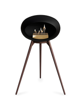 Le Feu Ground Wood High Dome Fireplace in Black Color