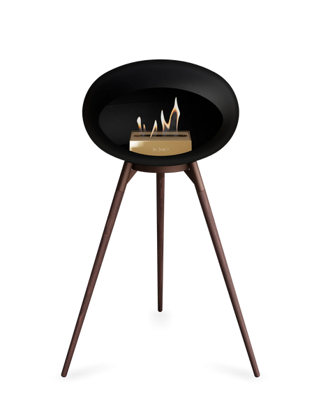 Le Feu Ground Wood High Dome Fireplace in Black Color