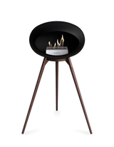 Le Feu Ground Wood High Dome Fireplace in Black Color