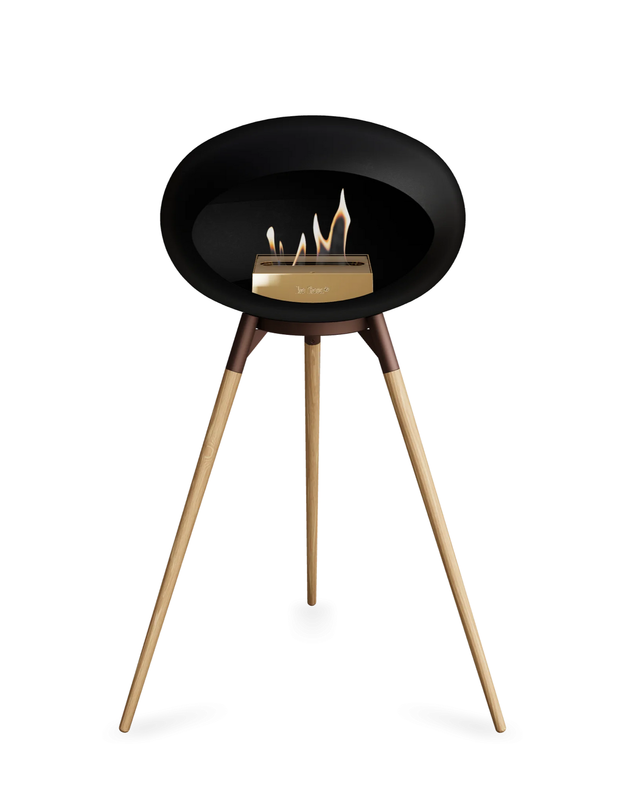 Le Feu Ground Wood High Dome Fireplace in Black Color