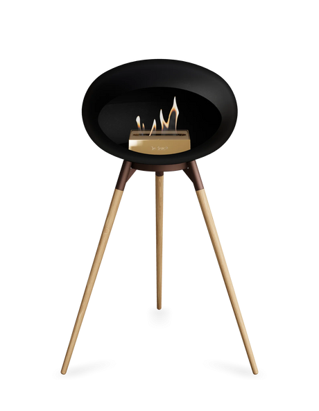 Le Feu Ground Wood High Dome Fireplace in Black Color