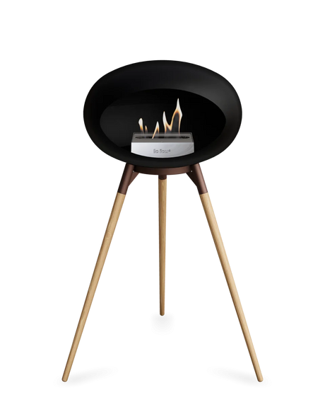 Le Feu Ground Wood High Dome Fireplace in Black Color