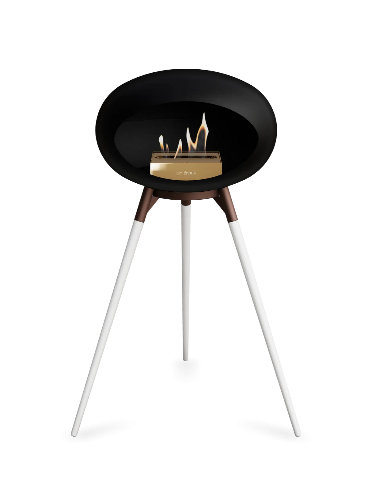 Le Feu Ground Wood High Dome Fireplace in Black Color