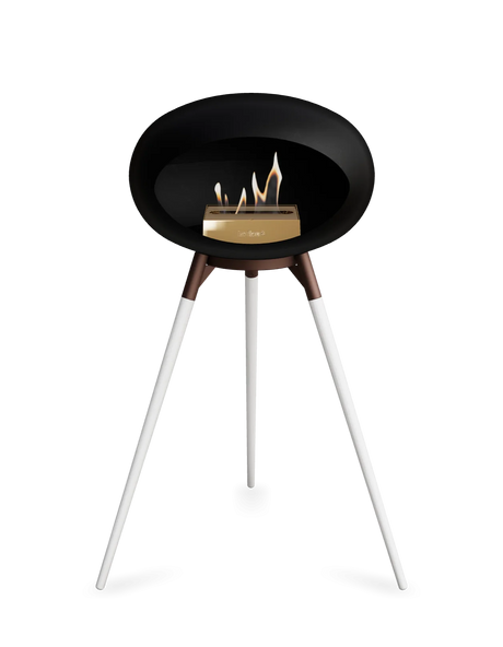 Le Feu Ground Wood High Dome Fireplace in Black Color