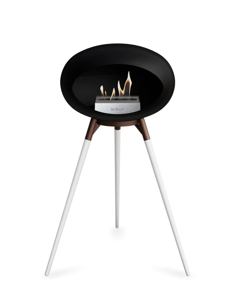 Le Feu Ground Wood High Dome Fireplace in Black Color