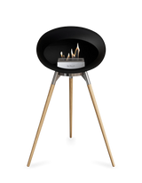 Le Feu Ground Wood High Dome Fireplace in Black Color