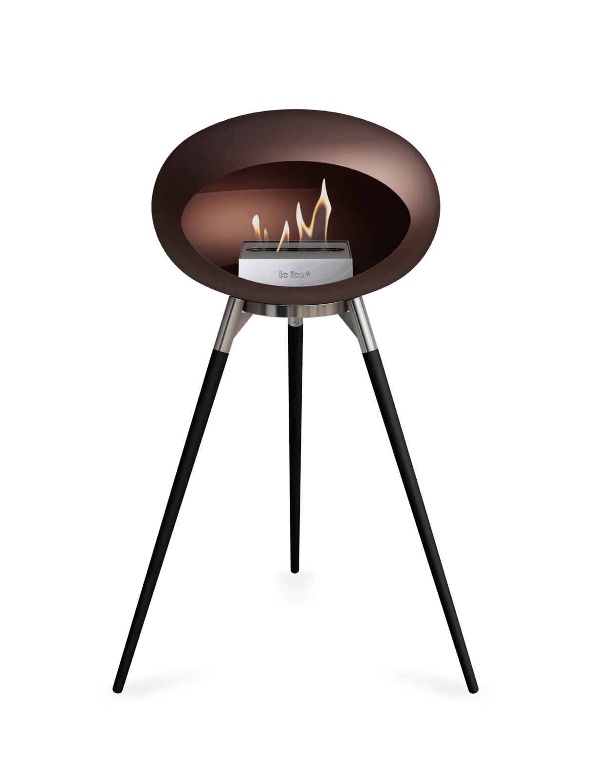 Le Feu Ground Wood High Dome Fireplace in Mocha Color