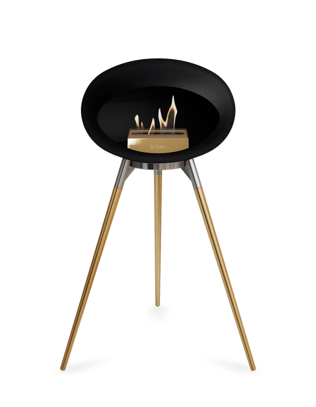 Le Feu Ground Wood High Dome Fireplace in Black Color