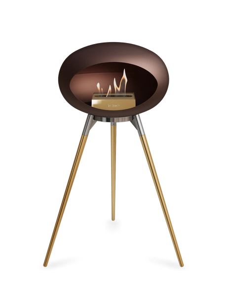 Le Feu Ground Wood High Dome Fireplace in Mocha Color