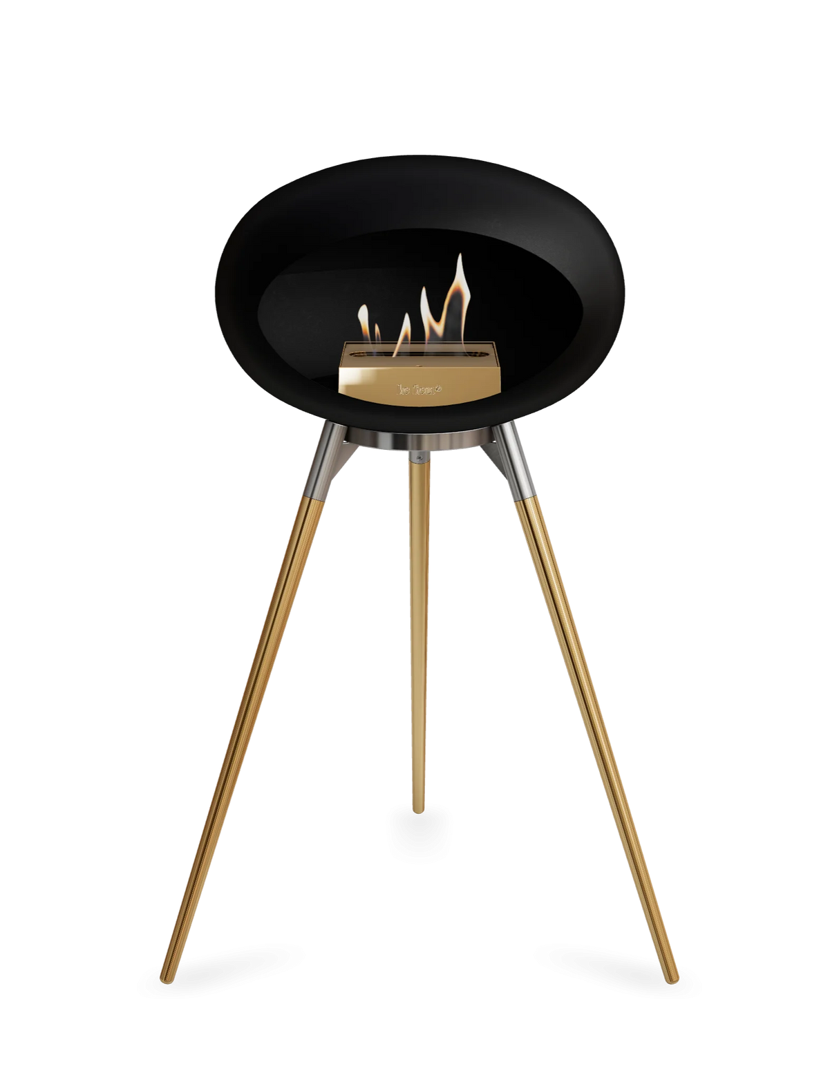 Le Feu Ground Wood High Dome Fireplace in Black Color