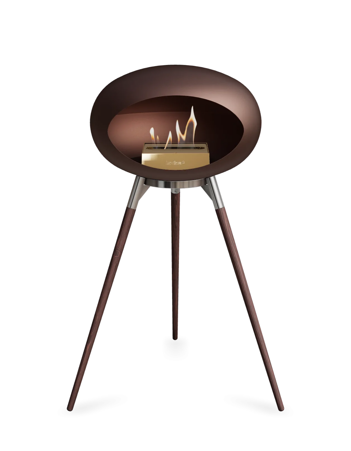 Le Feu Ground Wood High Dome Fireplace in Mocha Color