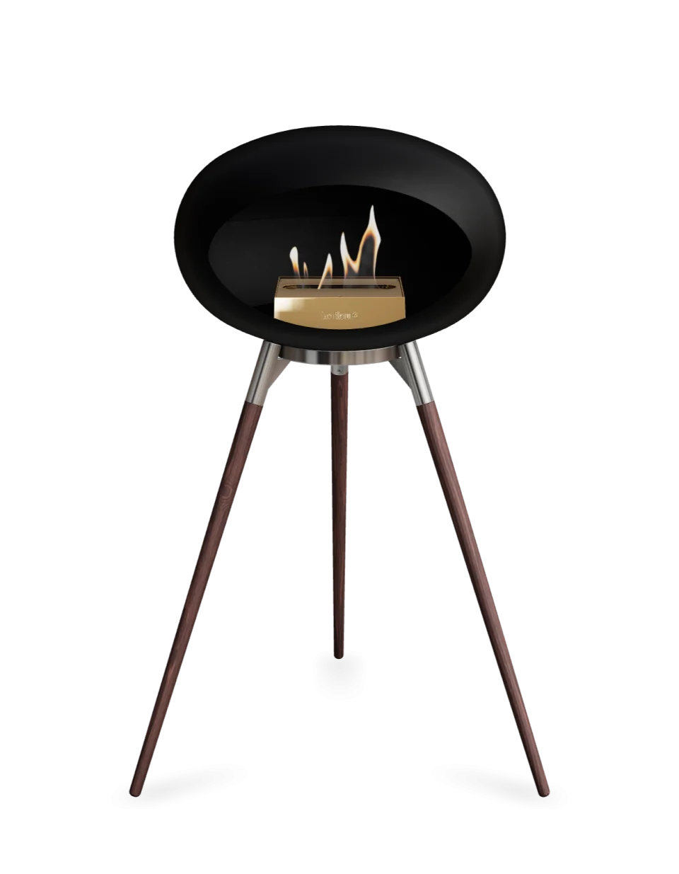 Le Feu Ground Wood High Dome Fireplace in Black Color