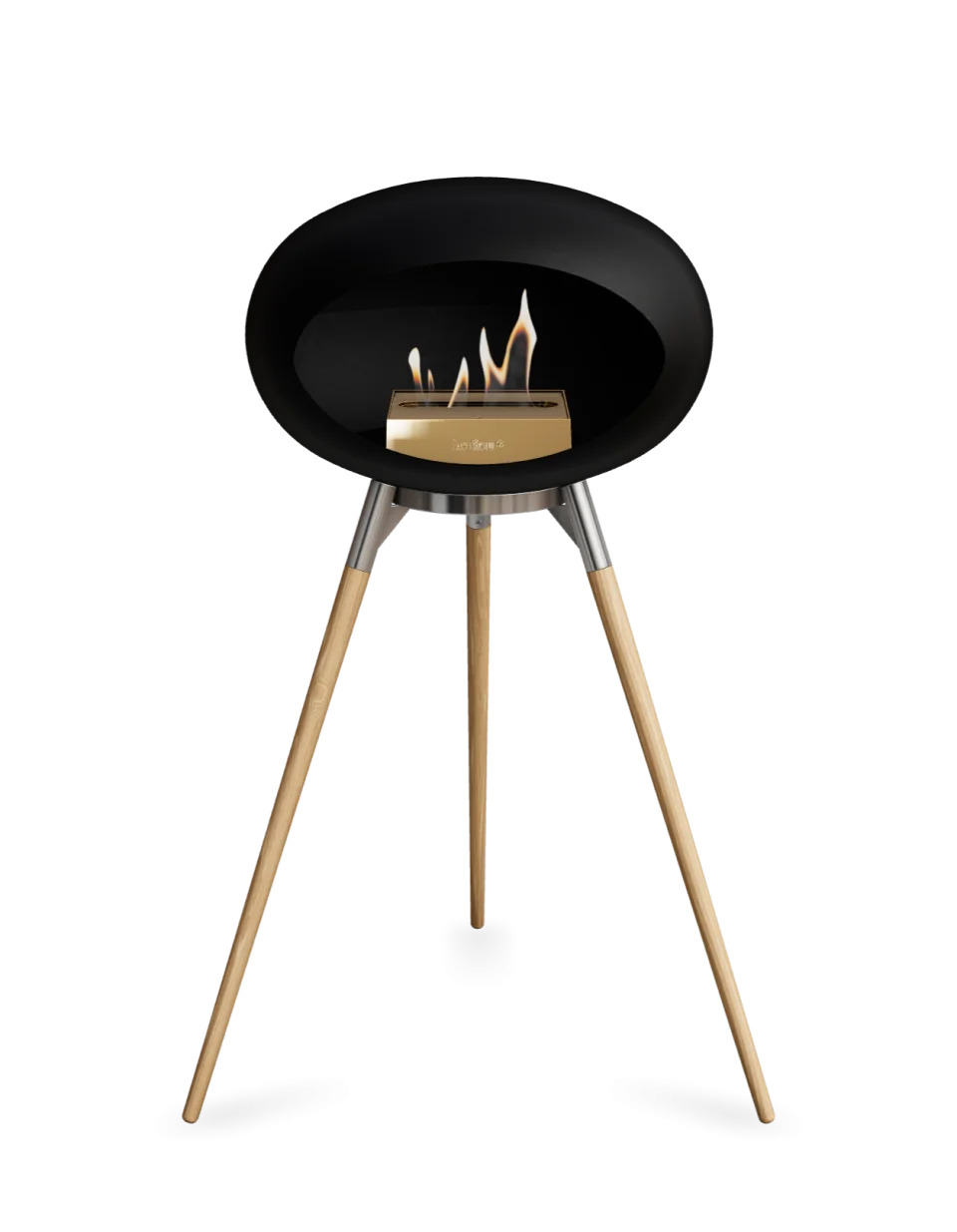 Le Feu Ground Wood High Dome Fireplace in Black Color