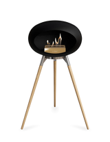 Le Feu Ground Wood High Dome Fireplace in Black Color