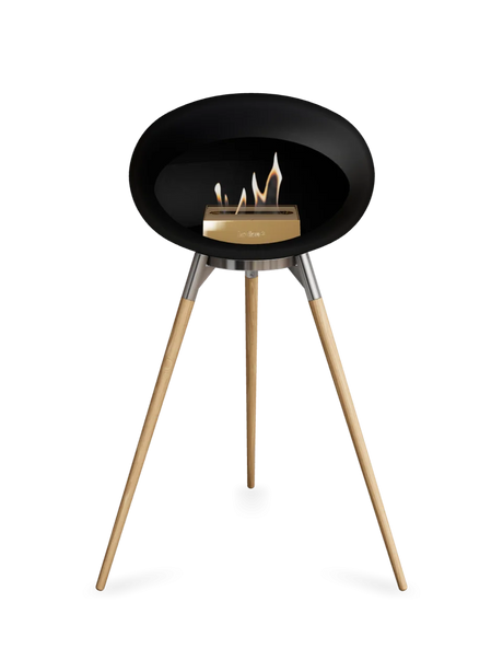 Le Feu Ground Wood High Dome Fireplace in Black Color