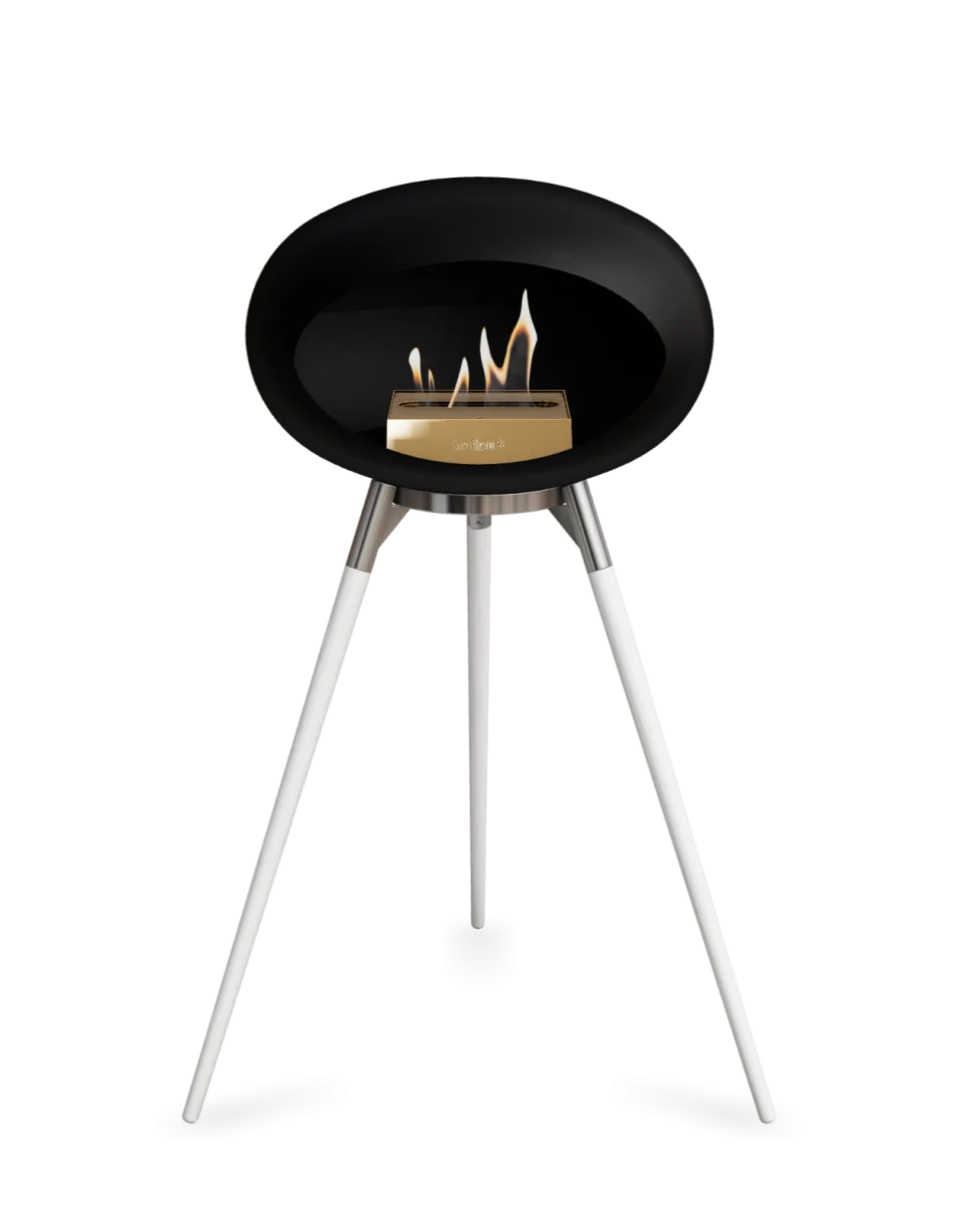 Le Feu Ground Wood High Dome Fireplace in Black Color