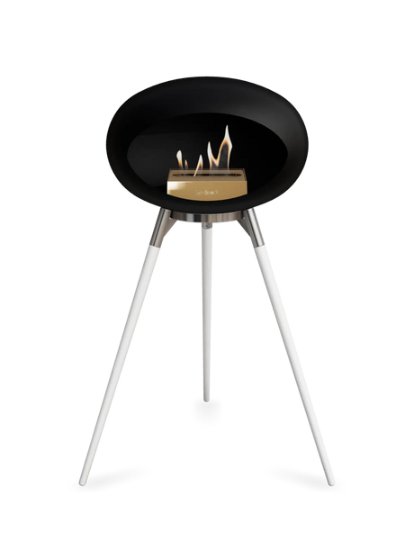 Le Feu Ground Wood High Dome Fireplace in Black Color