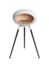 Le Feu Ground Wood High Dome Fireplace in White Color