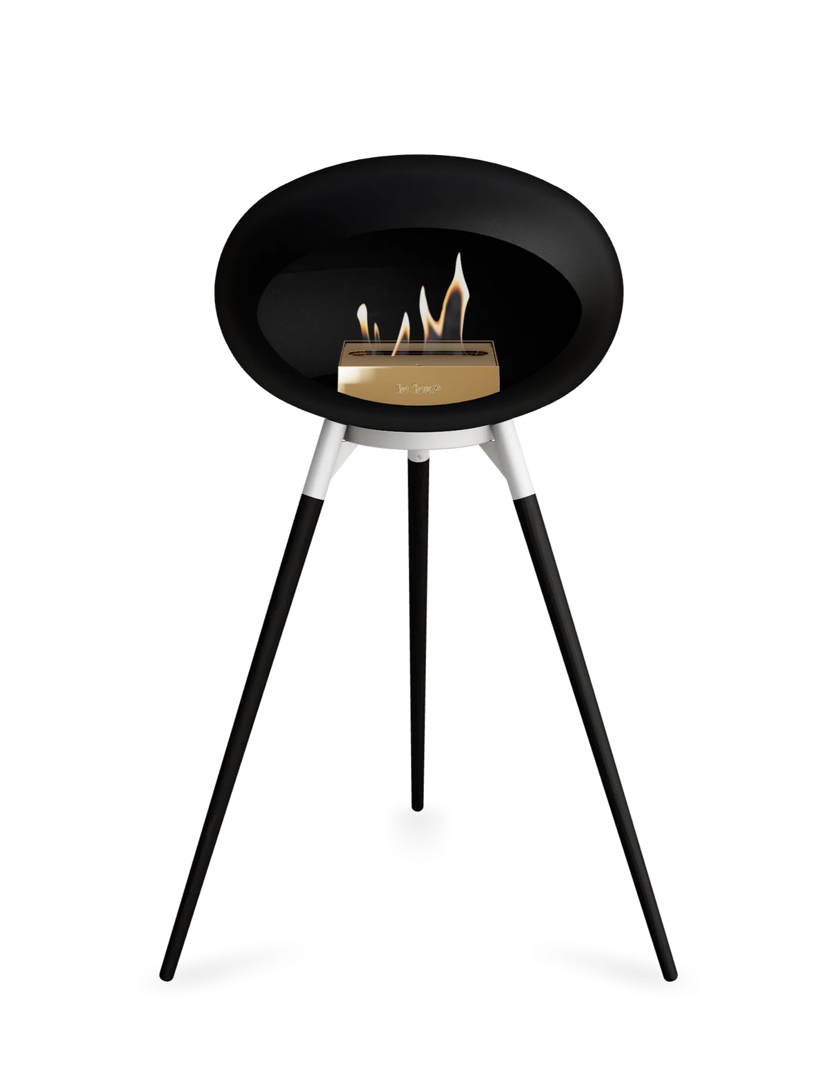 Le Feu Ground Wood High Dome Fireplace in Black Color