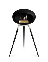 Le Feu Ground Wood High Dome Fireplace in Black Color